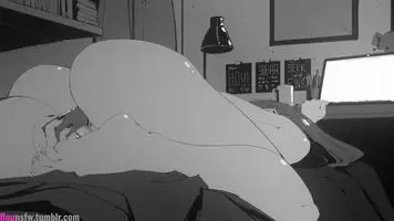 In her bed