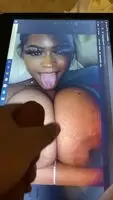 Sprayed this ghetto bitch, she was practically begging for it 😁💦