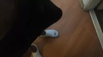 Uncut hard cock out