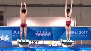 Diver Jordi Lin Losing His Speedo