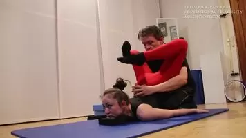 Assisted cheststand backbend