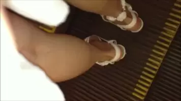 Upskirt No Panties Stairs!