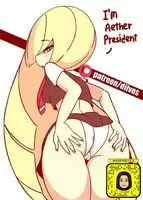 Lusamine showing off her panties