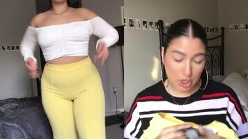 Cute thick latina in yellow 🤤
