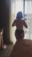 Milana Vayntrub flashes the world