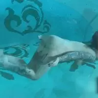 Cutie having fun after swimming