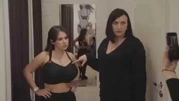 Adriana Fenice aka Stacy Vandenberg trying on a bra