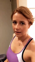Jenna Fischer about to hop into the shower... chat me about her!