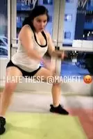Ariel Winter doing something that makes her tits bounce