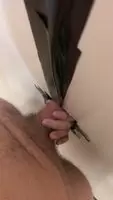 This guy sucking me in his homemade glory hole