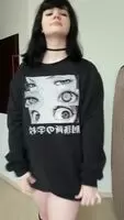 Quickly taking off my sweatshirt