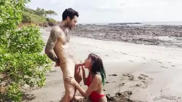 Janice Griffith Beach Blowjob