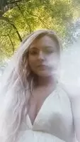 Teasing her nipple ring