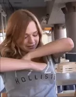 Flashing in the restaurant