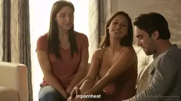 In front of her friend