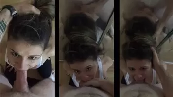 Deepthroating amateur