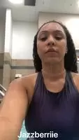 Jazzy loves going to the jacuzzi