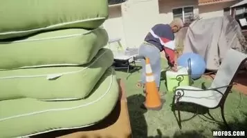 PervsOnPatrol - Cecilia Lion - Getting Lucky At The Yard Sale GIF by Pornwtube