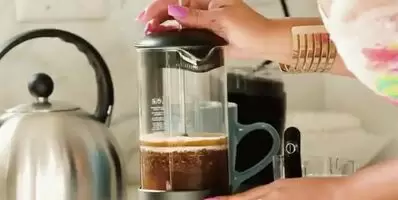 Cream in her coffee