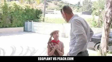 Getting the scout's cookie.