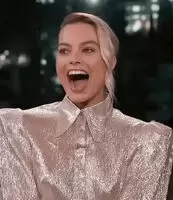 Margot Robbie being shown posts about her from here on live television...