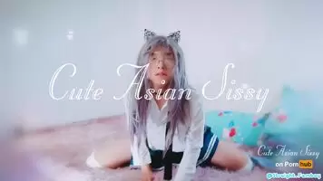 Cute Little Sissy Cat With Dick In Converse Shoes