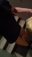 Taking out the trash and showing off my dick