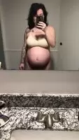 I hope all his creampies today make another cute bump like this