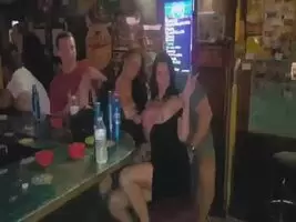 In the club