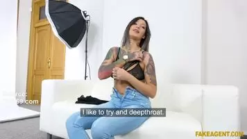 Tattooed Ukrainian Babe Adel Asanty Loves Cock