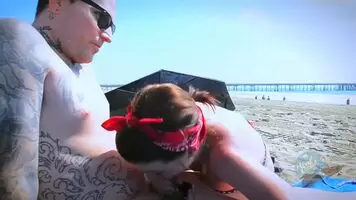 A good mouthful on the public beach