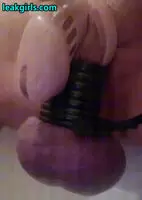 Chastity thick precum gif