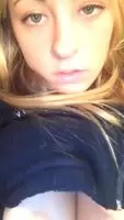 18 year old grabbing her perfect tits