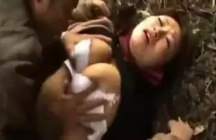Showing no mercy to her tits