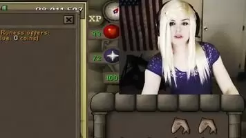 Streamer showing off metal chair