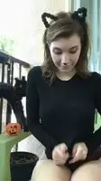 Sweet kitty trying titty drop
