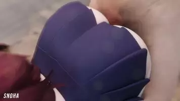 Dva takes the dick in a short skirt