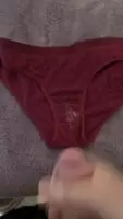 Huge cumshot on panties