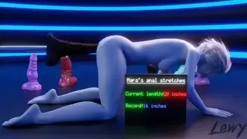 Mara Stomach Bulge from Dildo