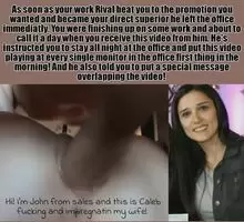 Everyone's reaction was of pure shock! Some of your coworkers recognized your wife! He was nowhere to be seen, no doubt still at your house doing what he set out to do!