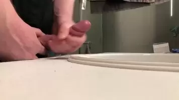 Jerking off in the bathroom