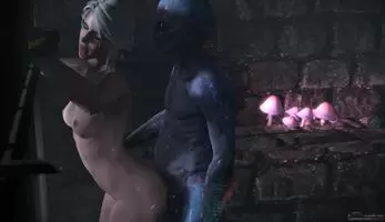 Ciri gently fucked by a Drowner