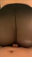 Grinding her ass in pantyhose