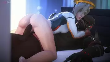 Mercy healing Doomfist