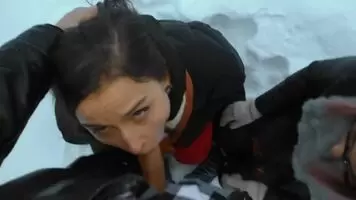Just two girls playing with the Snowman