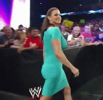 Stephanie Mcmahon that smirk on her face