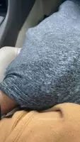 My boy couldn’t wait til we got home 😅🥵