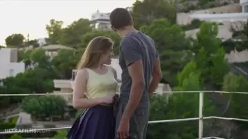 Young brunette finds the perfect match for her throat.