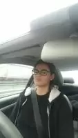 Beautiful Girl Playing With Her Tits While Driving