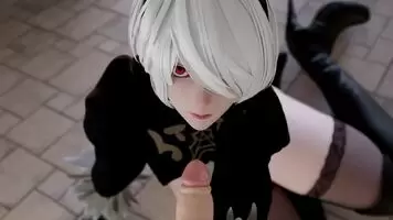 Yorha 2B Giving A Blowjob
